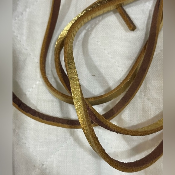 J.Crew new Carsen made in Italy lace up sandals in metallic leather - Picture 5 of 7